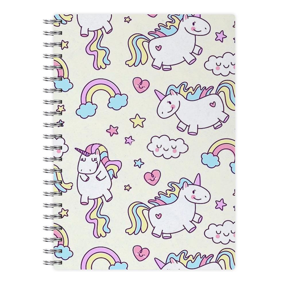 Cute Unicorn Pattern Notebook - Fun Cases