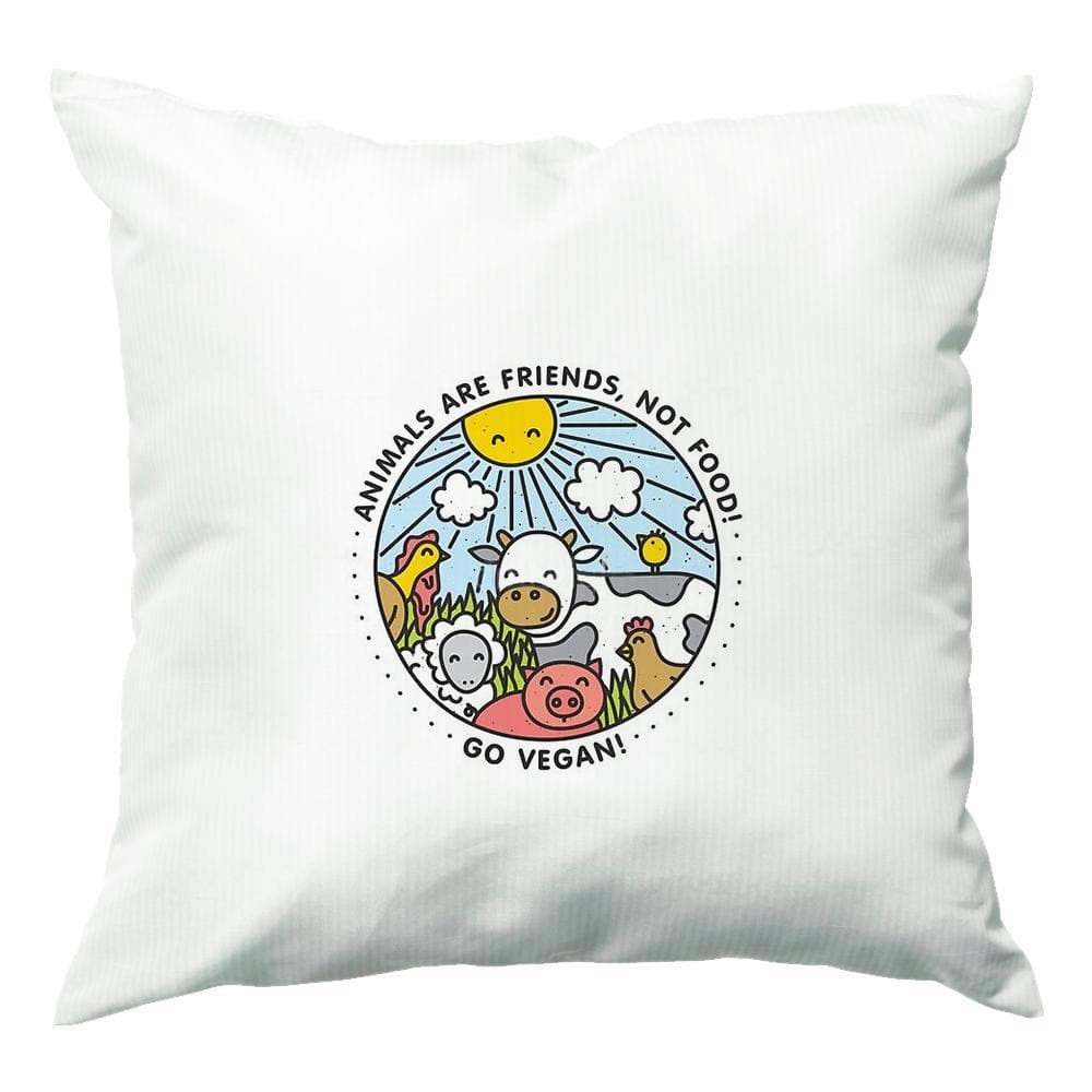 Animals Are Friends, Not Food - Vegan Cushion