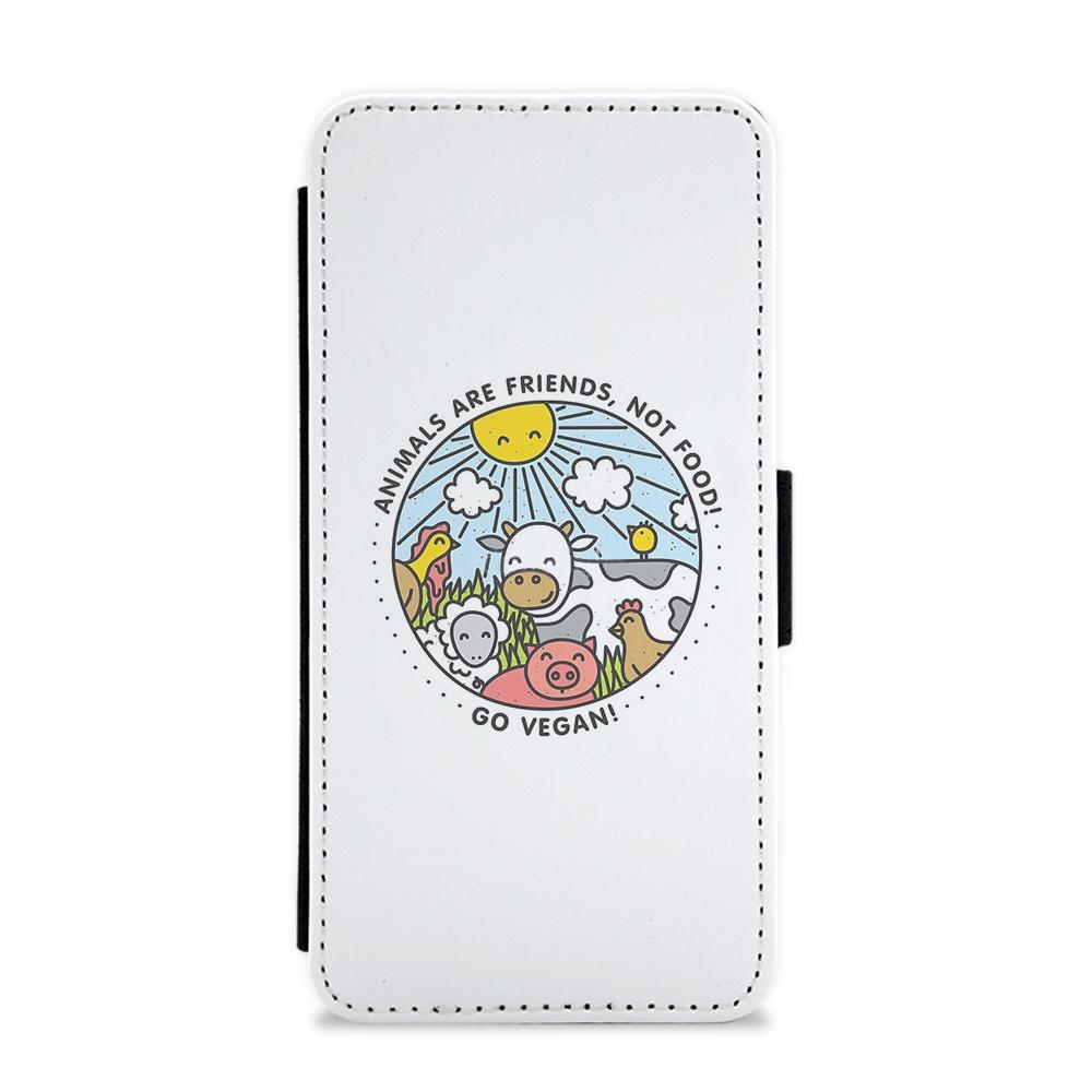 Animals Are Friends, Not Food - Vegan Flip / Wallet Phone Case