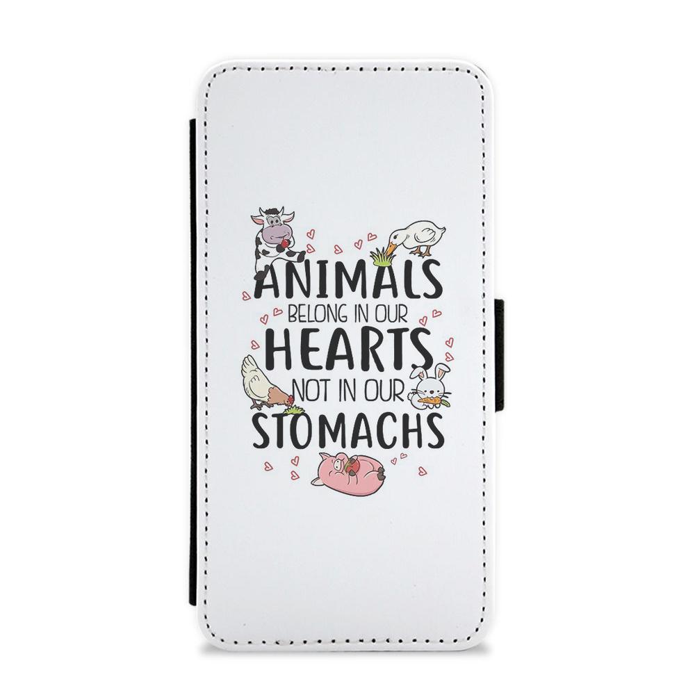 Animals Belong In Our Hearts - Vegan Flip / Wallet Phone Case