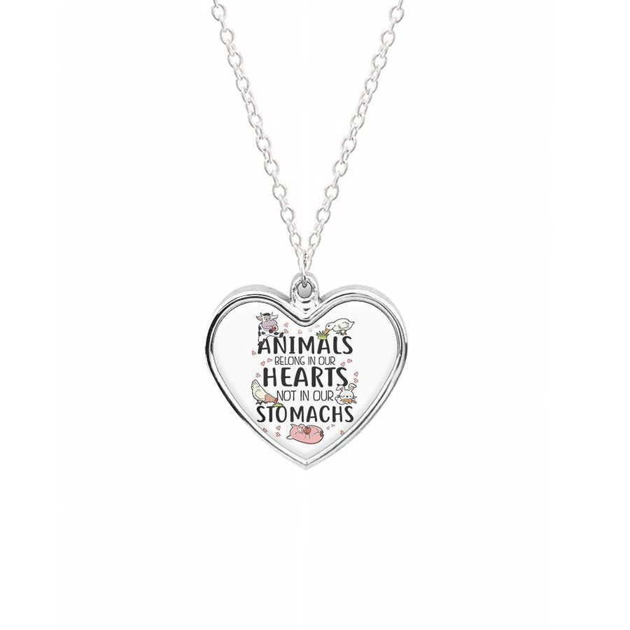 Animals Belong In Our Hearts - Vegan Necklace