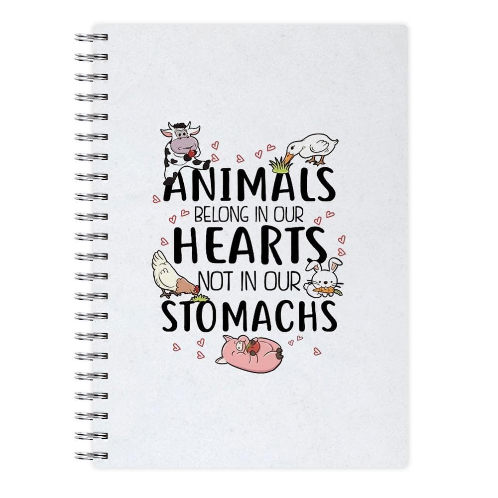 Animals Belong In Our Hearts - Vegan Notebook