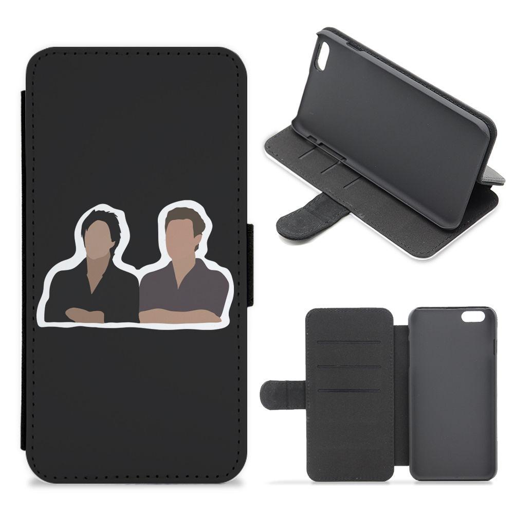 Salvatore Cartoons - Vampire Diaries Flip / Wallet Phone Case