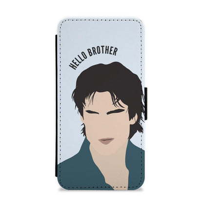 Hello Brother Cartoon - Vampire Diaries Flip / Wallet Phone Case