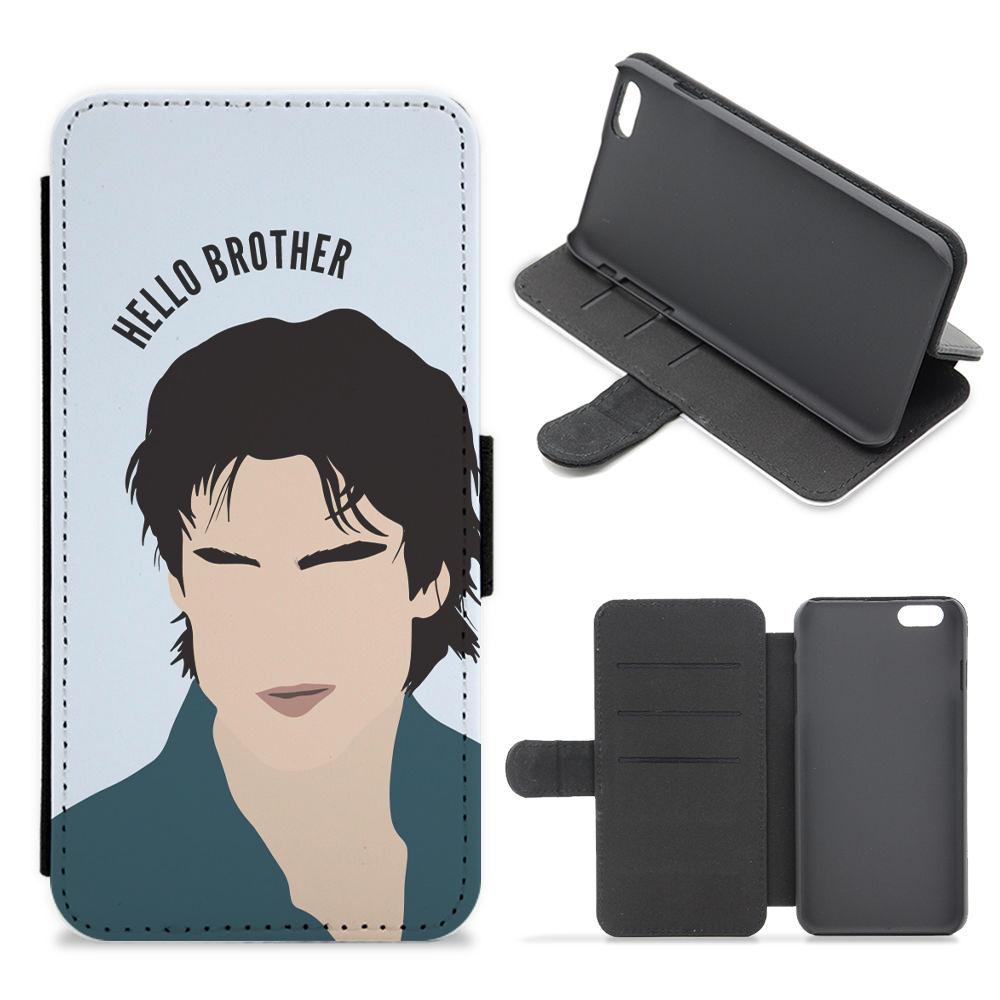 Hello Brother Cartoon - Vampire Diaries Flip / Wallet Phone Case