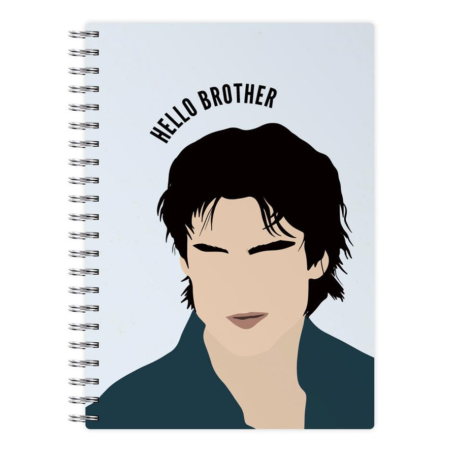 Hello Brother Cartoon - Vampire Diaries Notebook