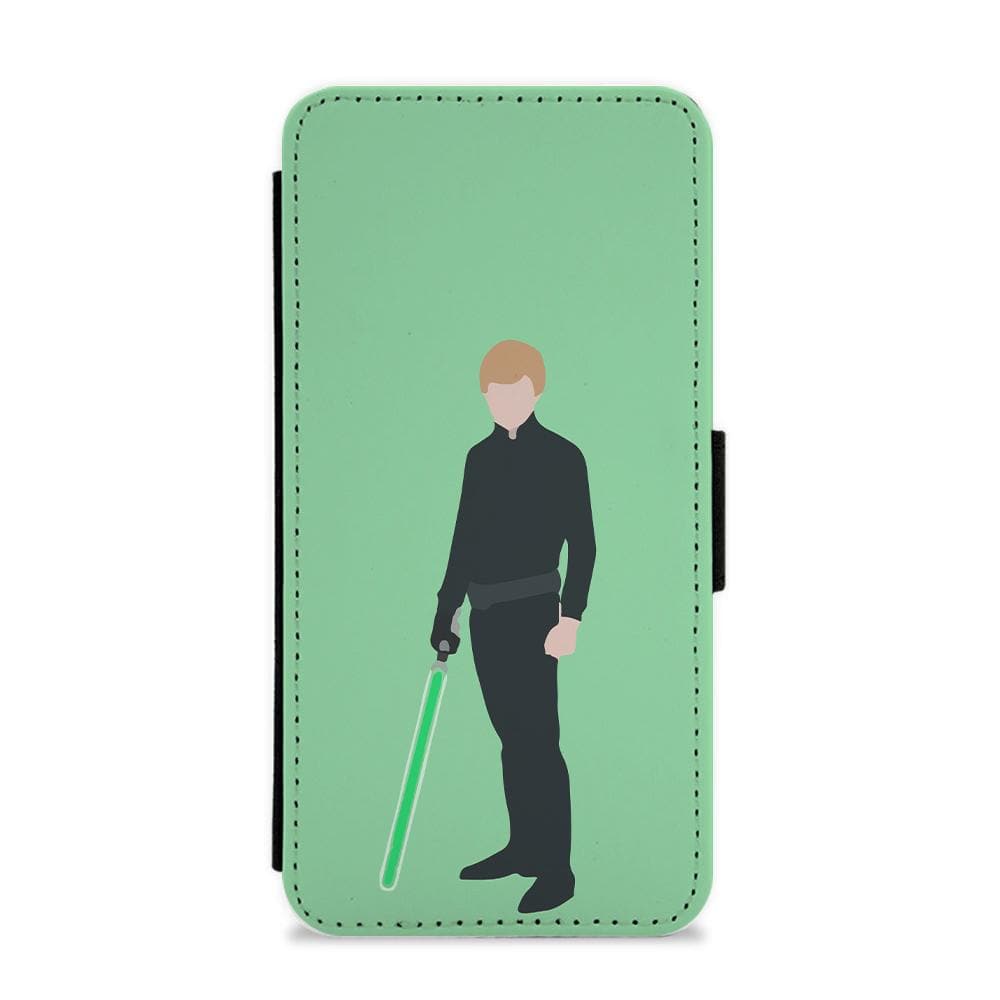 Luke Skywalker Green Lightsaber - Star Wars Flip / Wallet Phone Case