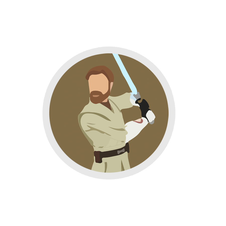 Obi-Wan Kenobi Faceless - Star Wars Sticker