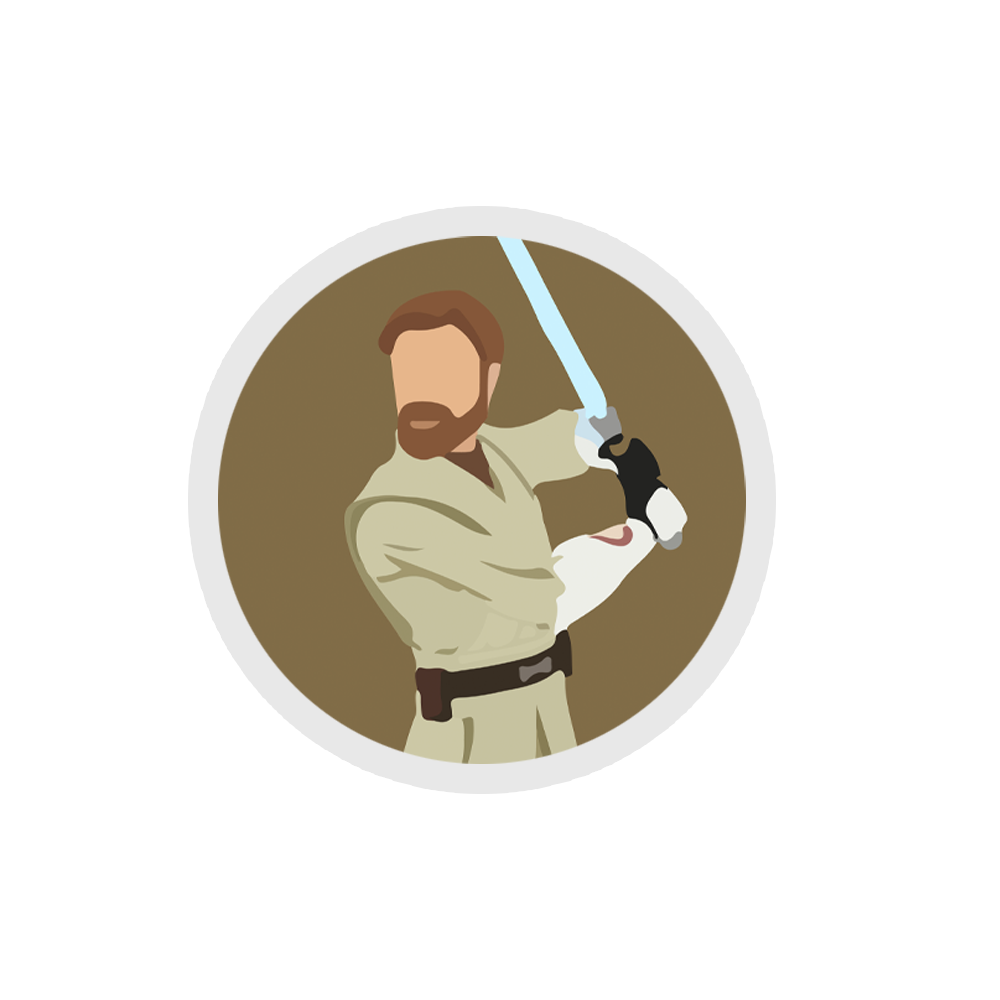 Kenobi Faceless Sticker