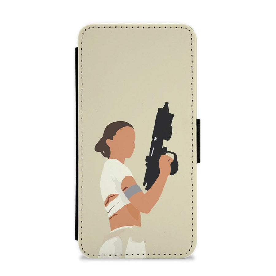 Princess Leia With Gun - Star Wars Flip / Wallet Phone Case