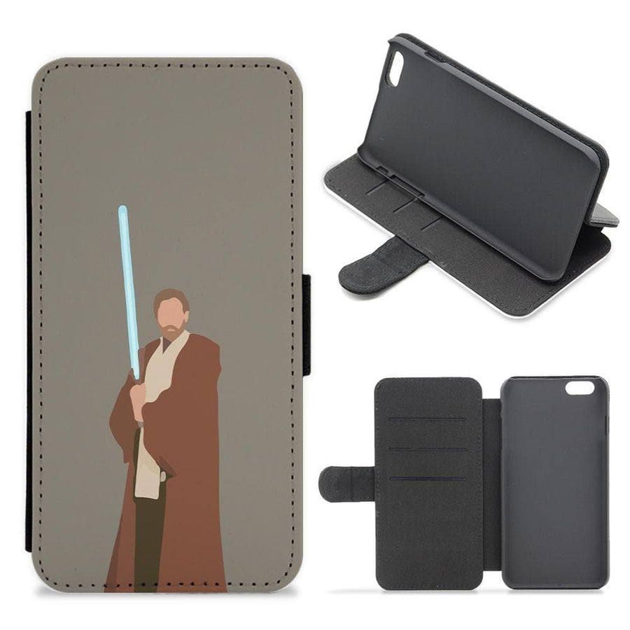 Obi-Wan Kenobi Blue Lightsaber - Star Wars Flip / Wallet Phone Case