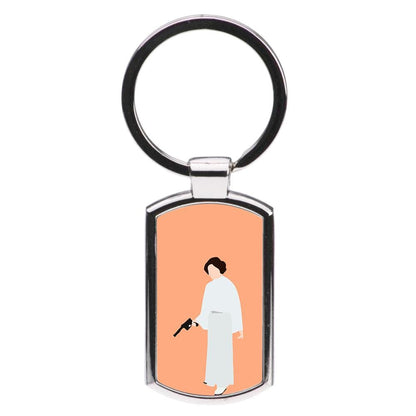 Princess Leia Faceless With Gun - Star Wars Luxury Keyring