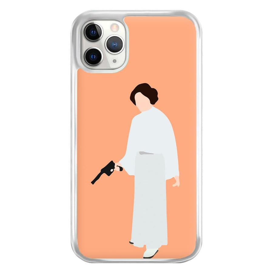 Princess Leia Faceless With Gun - Star Wars Phone Case