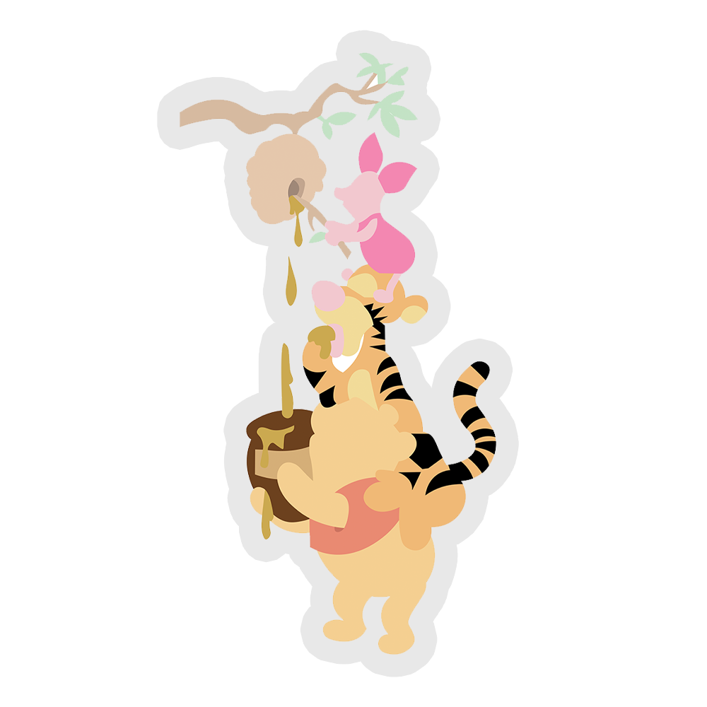 Tigger , Piglet , Winnie The Pooh Flip - Winnie The Pooh Sticker