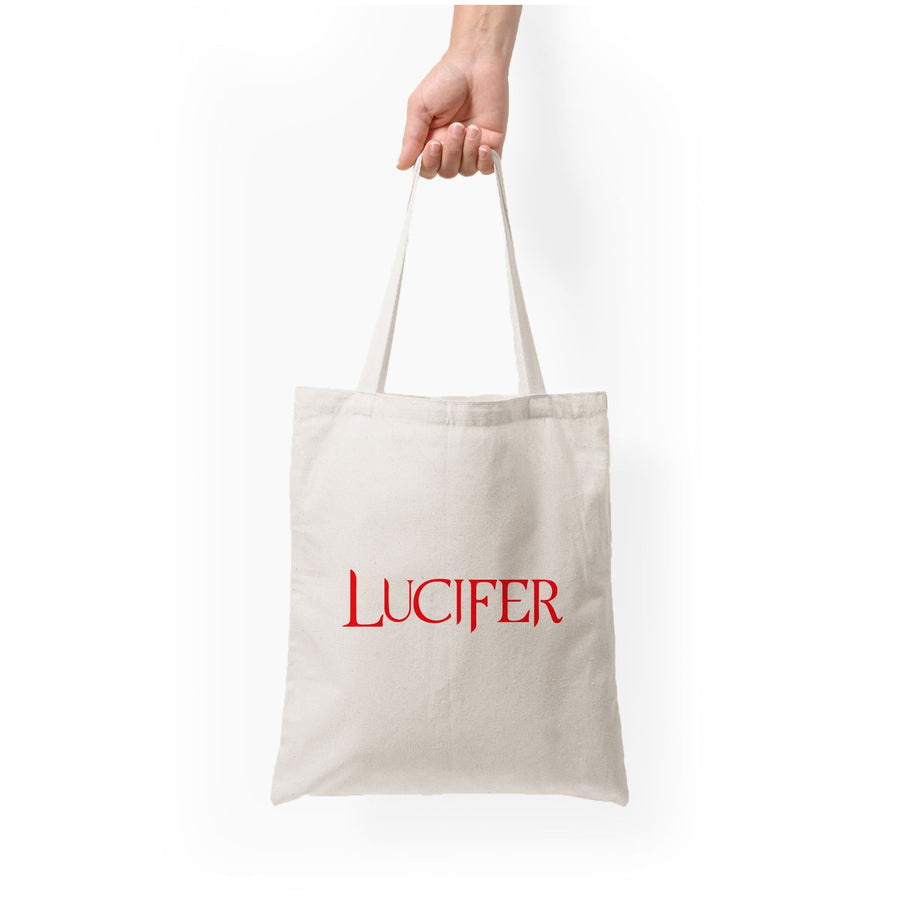 Lucifer Text Tote Bag