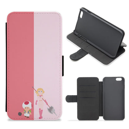 Toad And Peach Flip / Wallet Phone Case