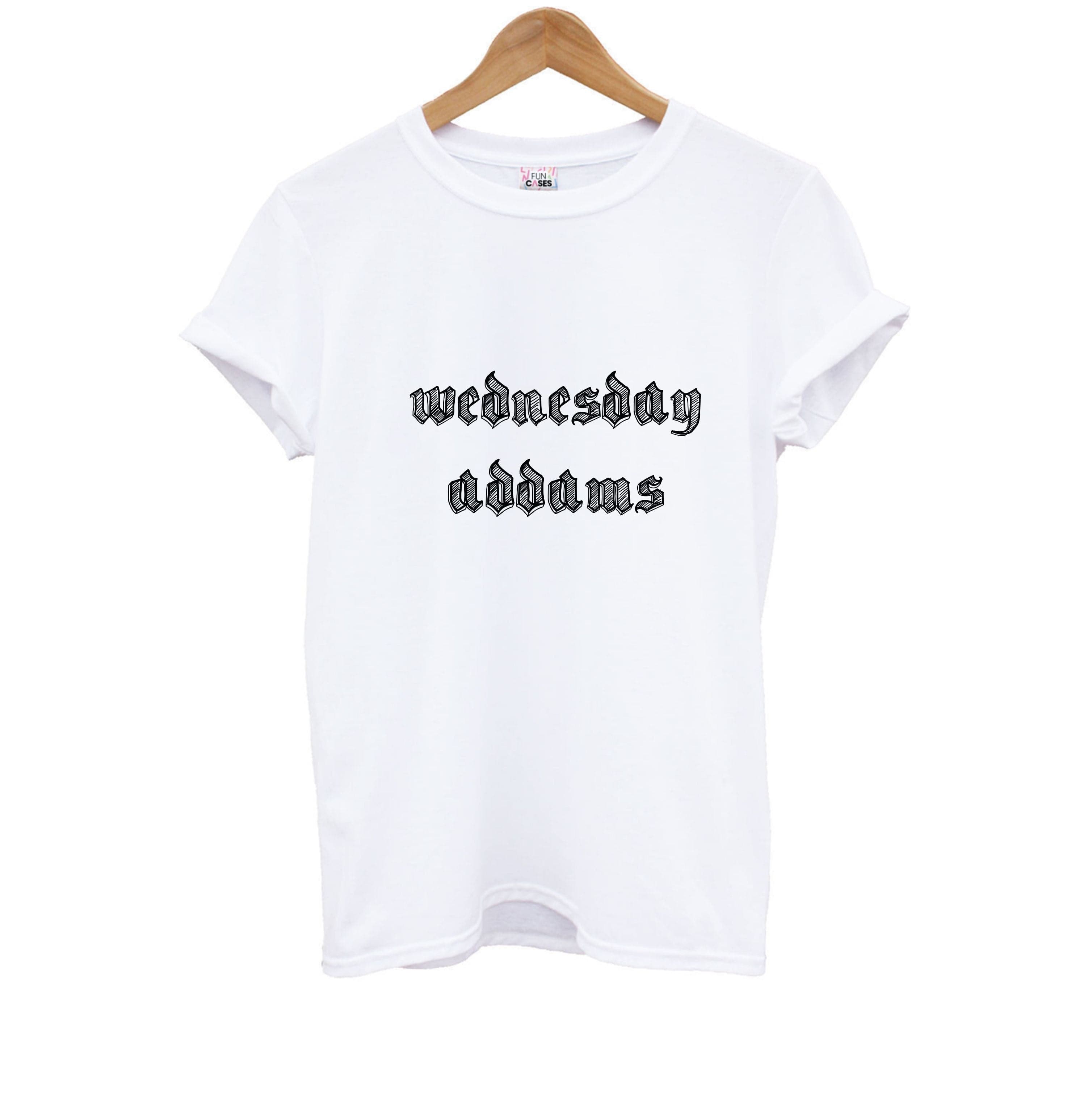 Wednesday Typogrophy Kids T-Shirt