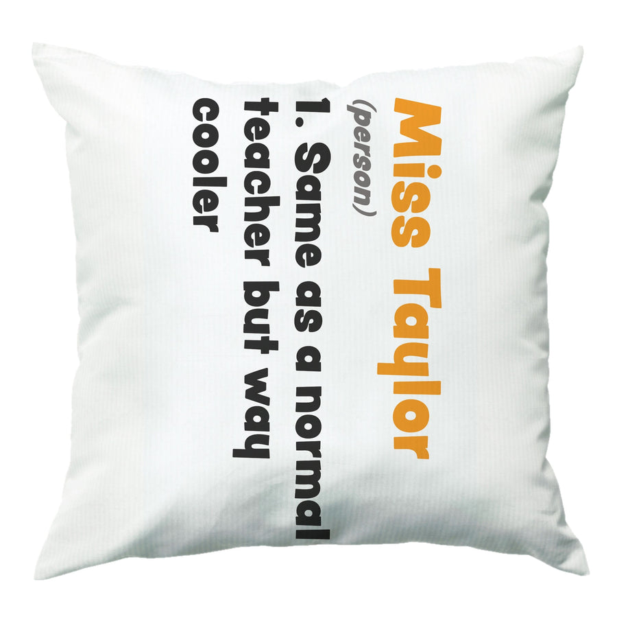 Way Cooler - Personalised Teachers Gift Cushion