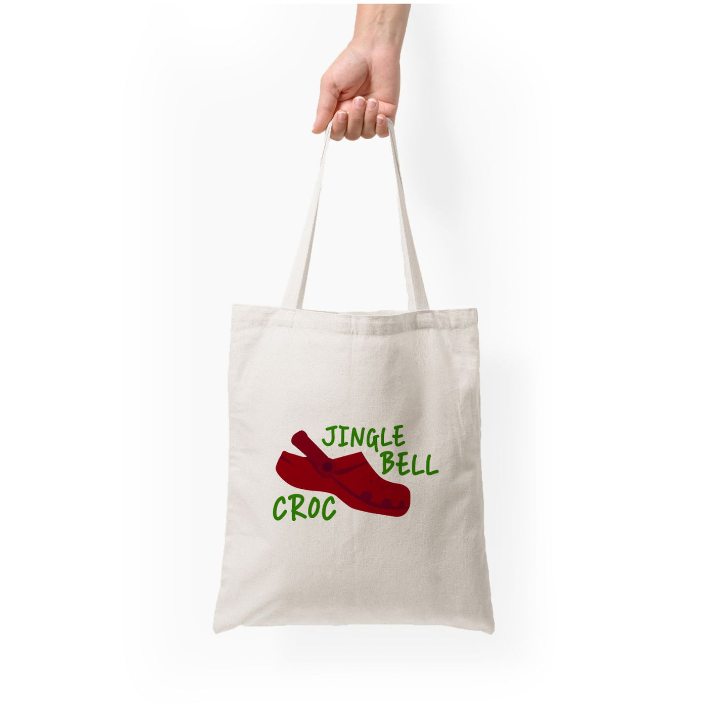Jingle Bell Croc - Christmas Puns Tote Bag