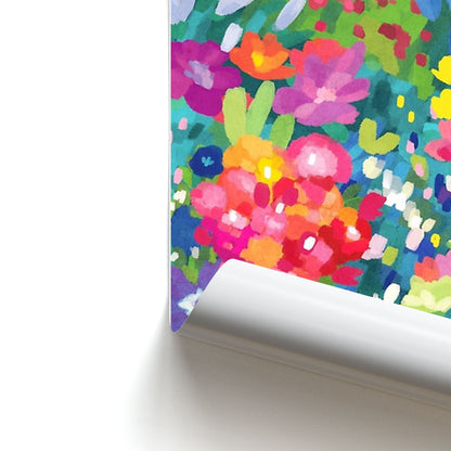 Colourful Floral Pattern Poster