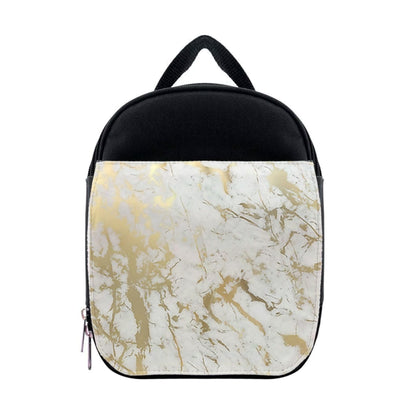 Gold Marble Splatter Lunchbox