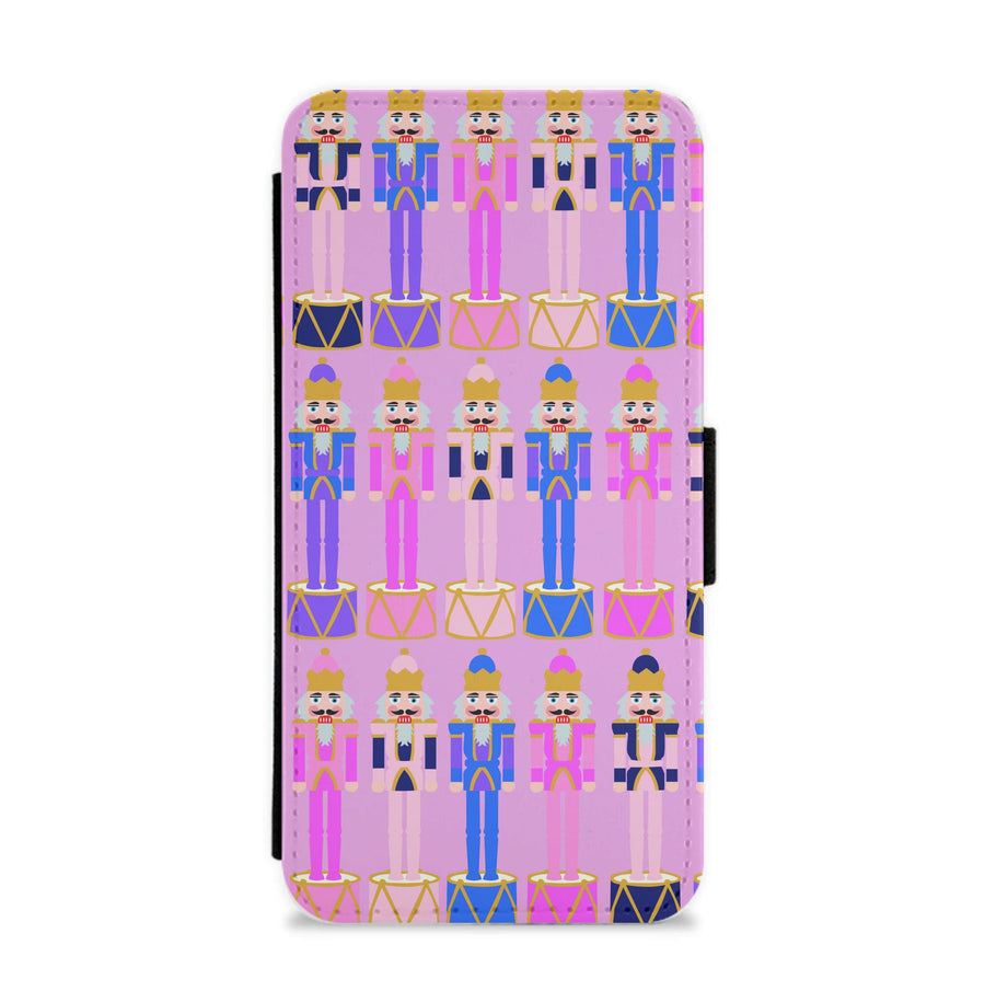 Pink Nutcracker - Christmas Patterns Flip / Wallet Phone Case