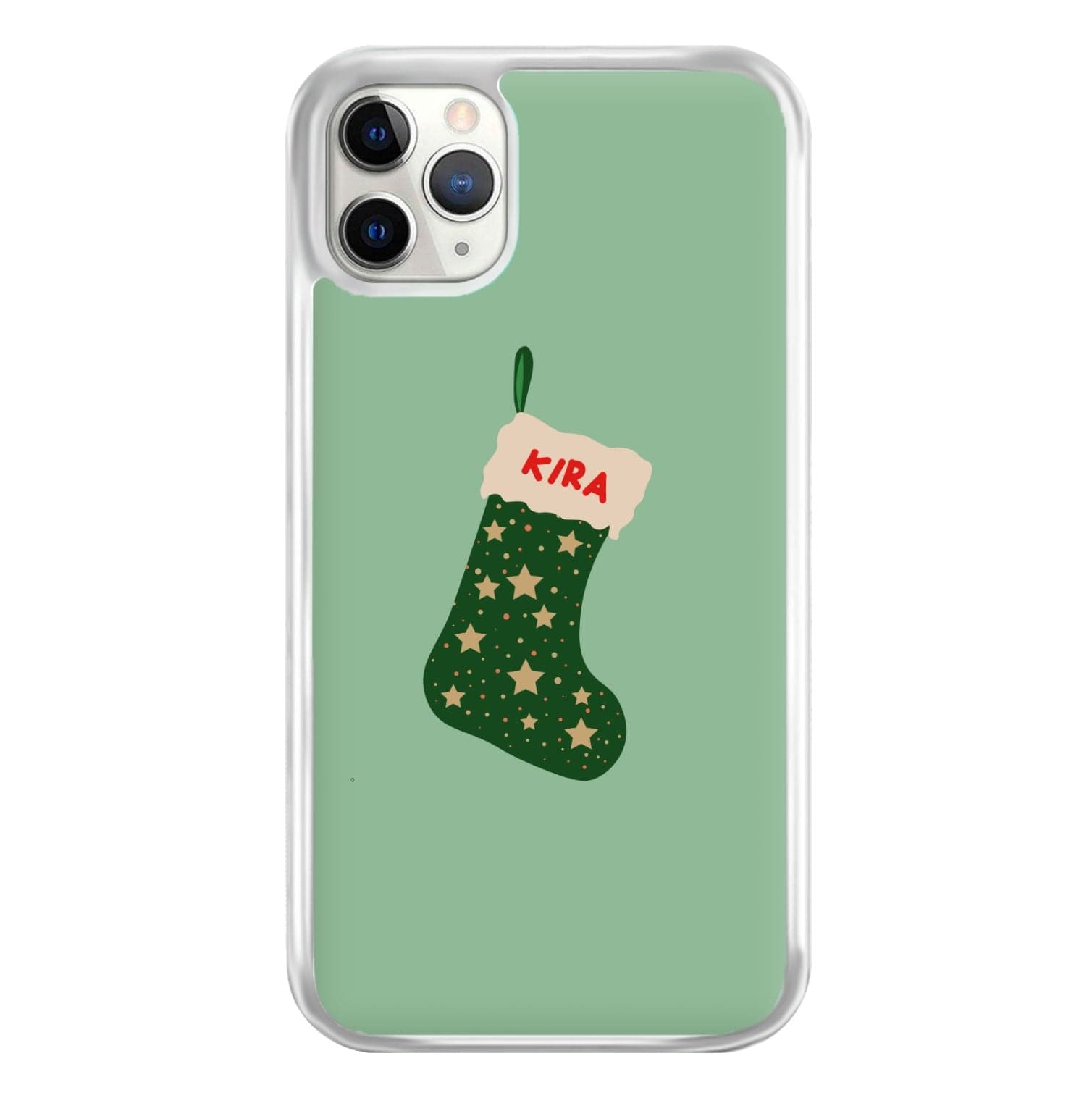 Green Stocking - Personalised Christmas Phone Case