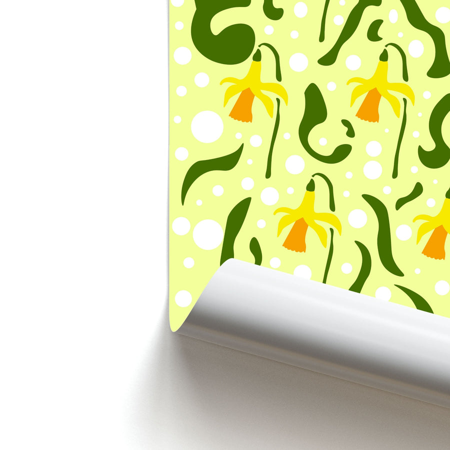 Daffodil Pattern - Floral Poster