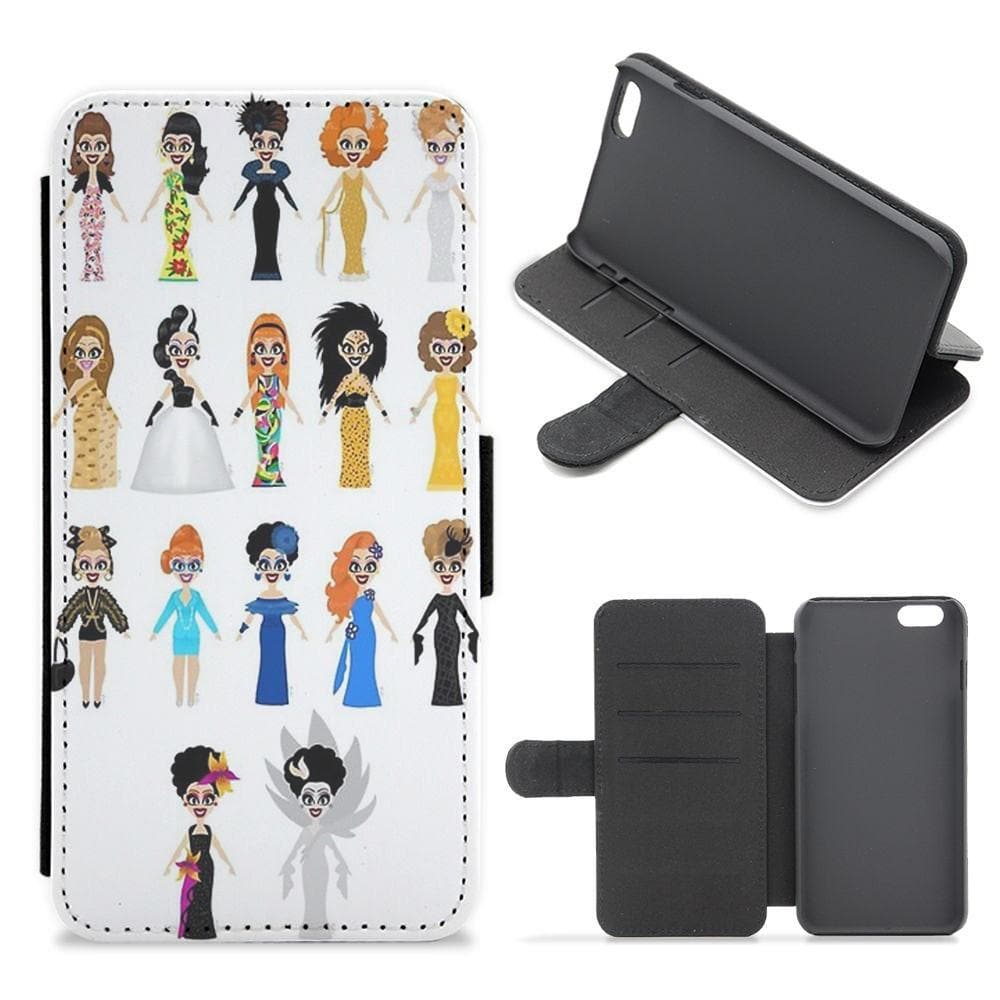 Bianca Del Rio Dresses - RuPaul's Drag Race Flip Wallet Phone Case - Fun Cases