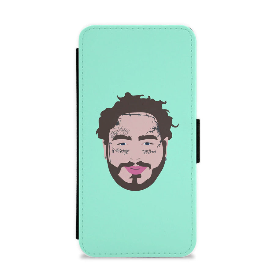 Face Tattoos - Post Malone Flip / Wallet Phone Case