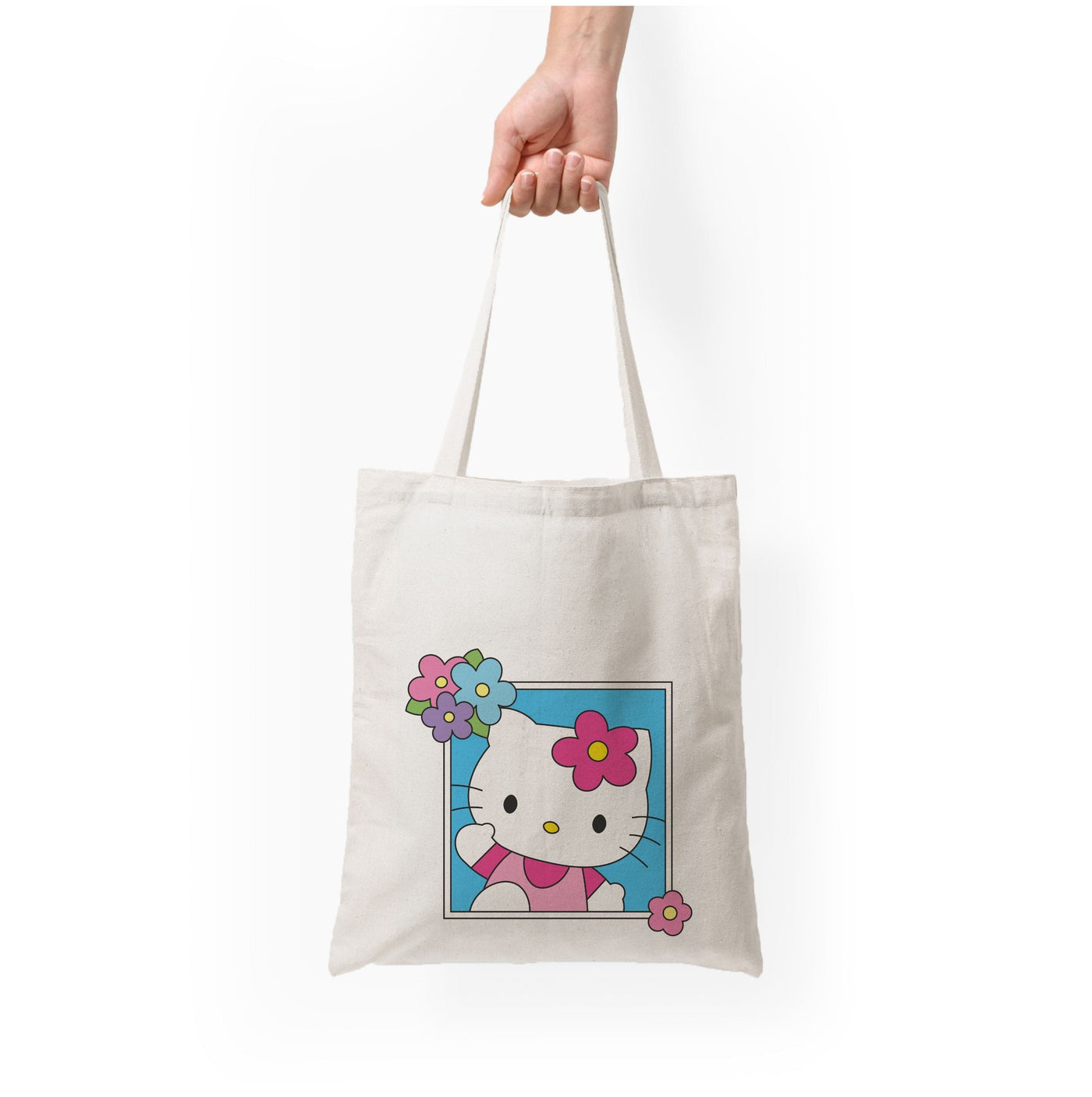 Flower Polaroid - Hello Kitty Tote Bag