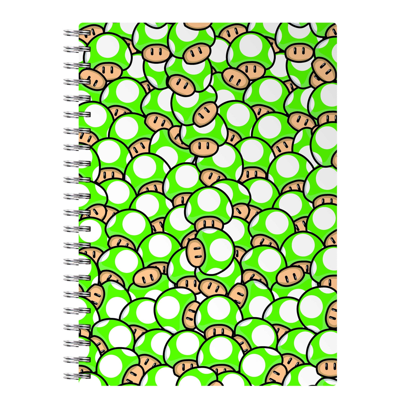 Mushroom Pattern - Green Notebook