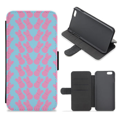 Bunny Pattern - Peep Flip / Wallet Phone Case