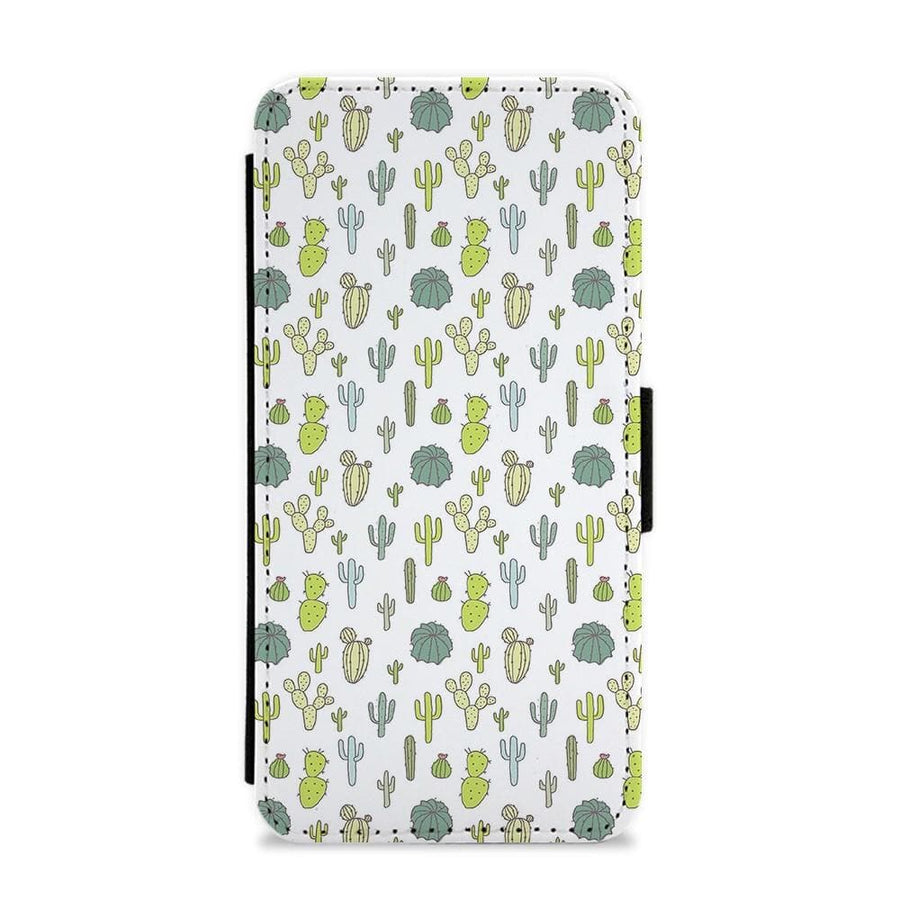 Cactus Pattern Flip / Wallet Phone Case - Fun Cases