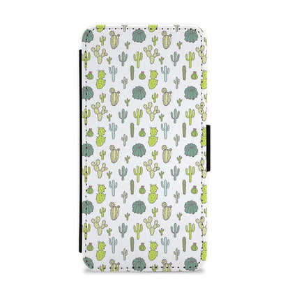 Cactus Pattern Flip / Wallet Phone Case - Fun Cases