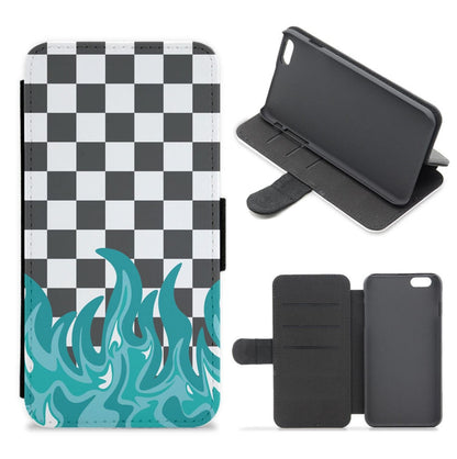 Blue Flame - Skate Aesthetic  Flip / Wallet Phone Case