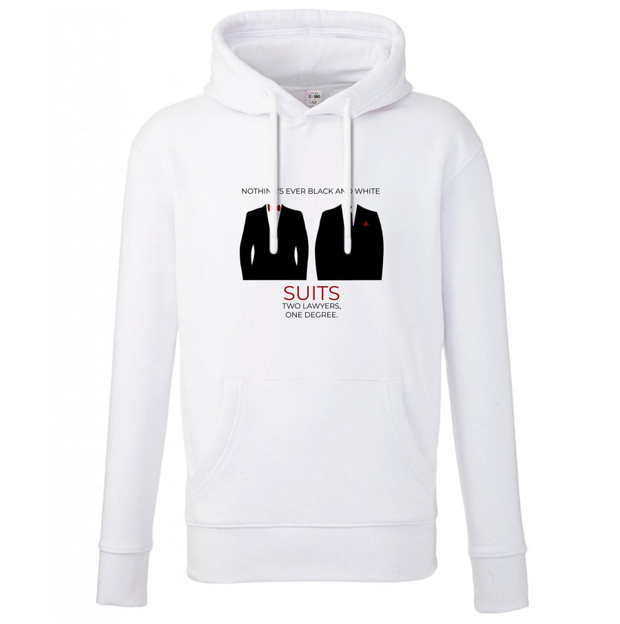 Nothings Ever Black And White - Suits Hoodie