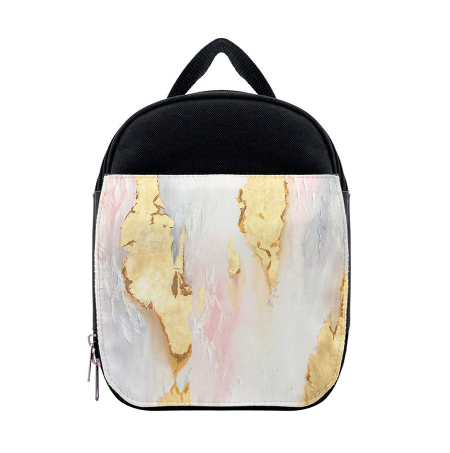 Gold Flaked Marble Pattern Lunchbox