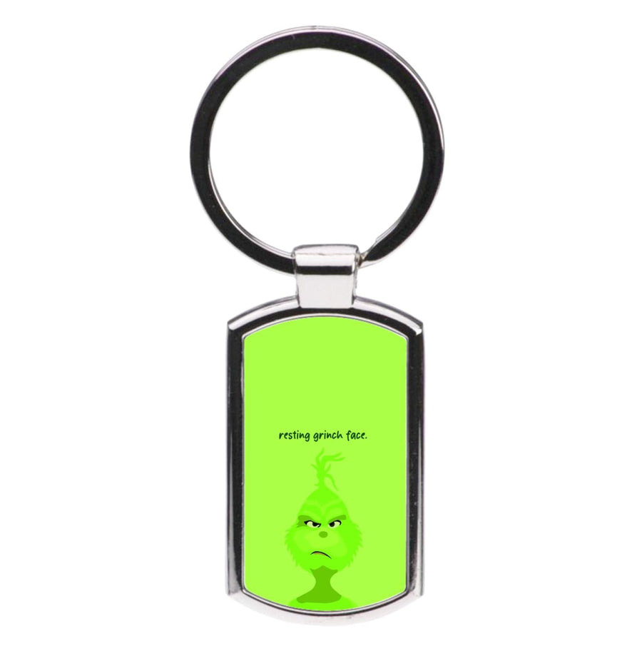 Resting Grinch Face - Christmas Luxury Keyring