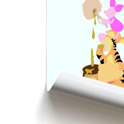 Bouncing Tiger , Piglet , Yellow Bear Poster