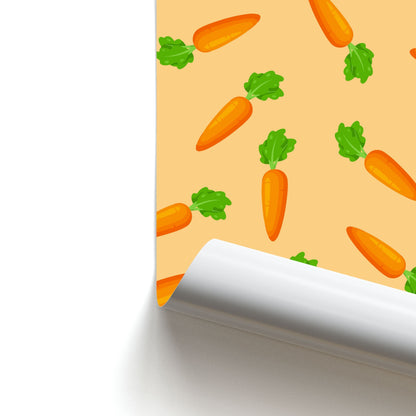 Carrot Pattern Poster