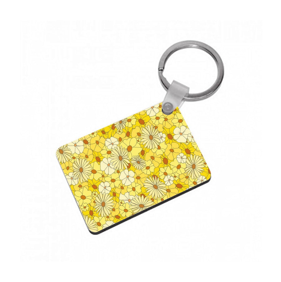 Yellow Flower Pattern - Mothers Day Keyring