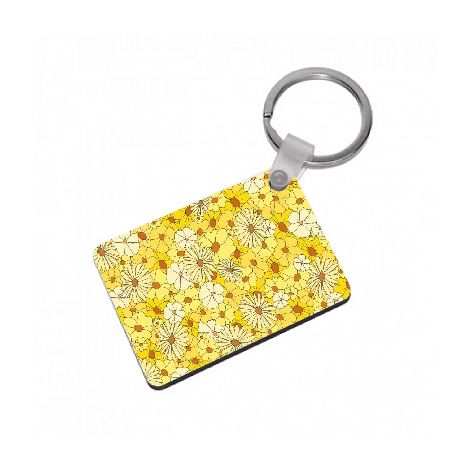 Yellow Flower Pattern - Mothers Day Keyring