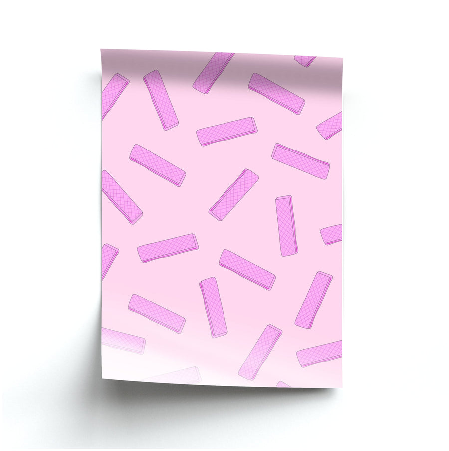 Pink Waffers - Biscuits Patterns Poster