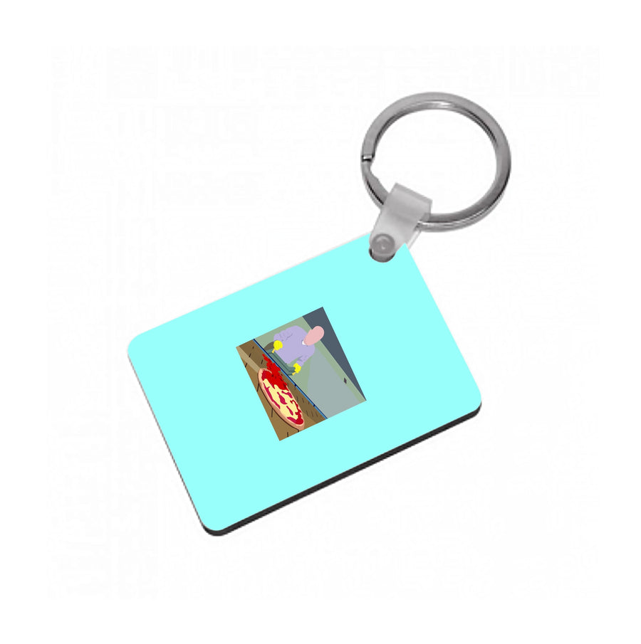 Pizza On The Roof - Breaking Bad Keyring