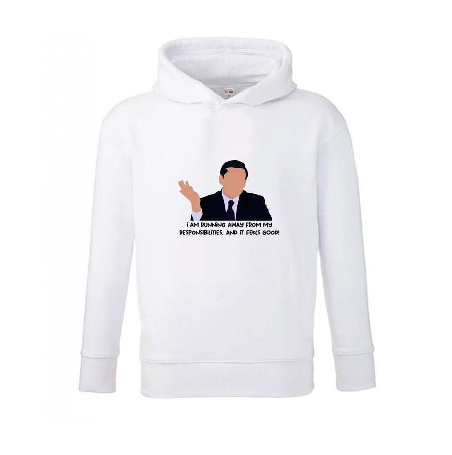 I Am Running Away From My Responsibilities - The Office Kids Hoodie