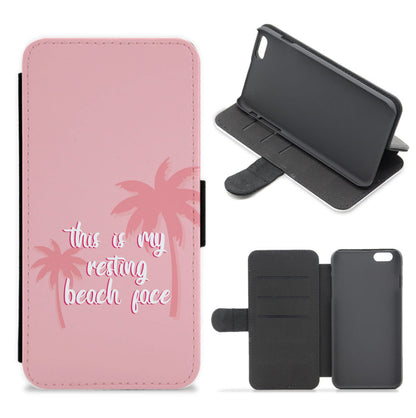 This Is My Resting Beach Face - Summer Quotes Flip / Wallet Phone Case