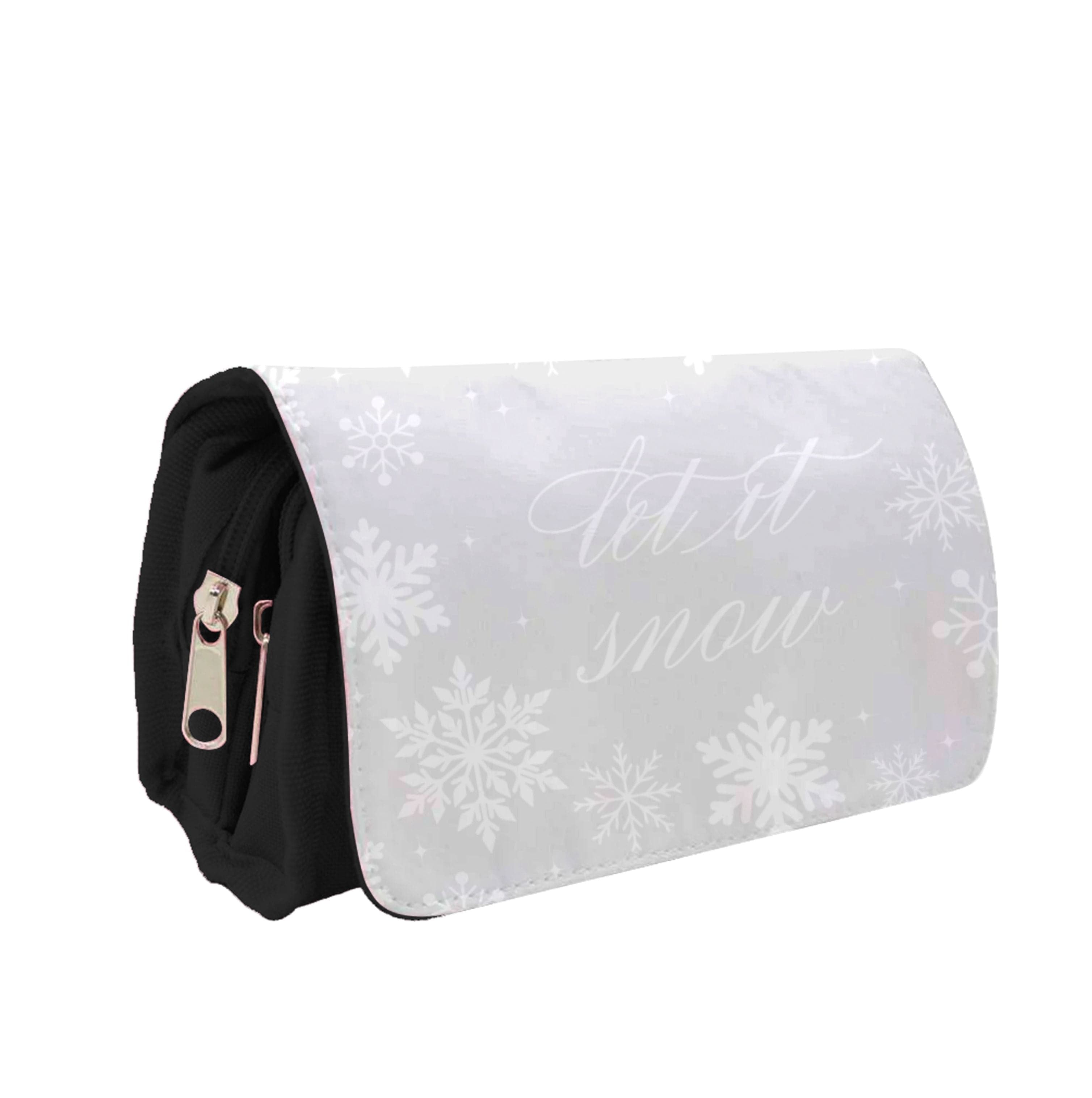 Let It Snow Christmas Pattern Pencil Case