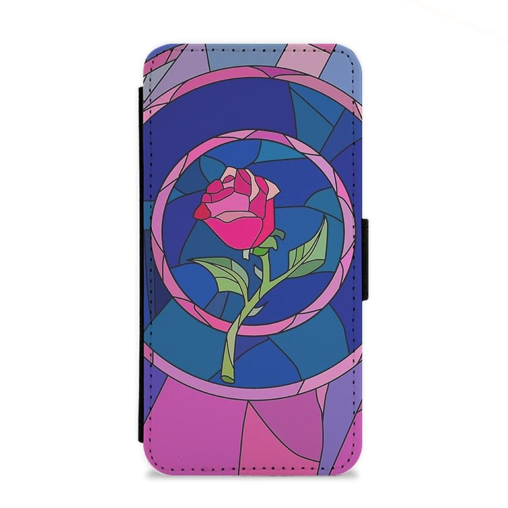 Glass Rose - Beauty and the Beast Flip Wallet Phone Case - Fun Cases