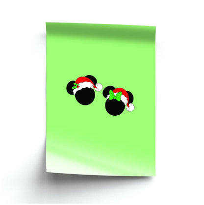 Festive Mice Christmas Poster